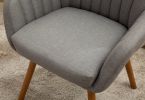 Tuchico Contemporary Fabric Accent Chair, Gray - as Pic