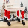 4 Pcs Christmas Table Leg Covers Socks Xmas Chair Leg Covers - Red