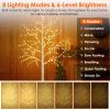 Lighted Birch Tree Artificial White Birch Twig Tree with 8 Warm White Lighting Modes for Wedding Party Christmas Holiday Festival Home Decoration - 1.