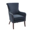 27" Accent Chair,Wood High-Density Foam Modern Style For Living Room, Blue - as Pic