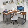 Home Office Workstation Corner Computer Desk  - Brown C