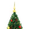 Artificial Pre-lit Christmas Tree with Baubles Green 5 ft - Green