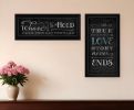 Set Of Two Love Story Black Framed Print Wall Art