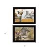 Set Of Two Down on the Farm 2 Black Framed Print Wall Art