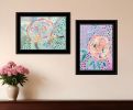 Set Of Two Bloom for Yourself 2 Black Framed Print Wall Art