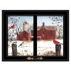 Winter Friends 6 Black Framed Print Wall Art