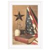 God and Country 1 White Framed Print Wall Art