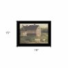 Stone Barn 3 Black Framed Print Wall Art