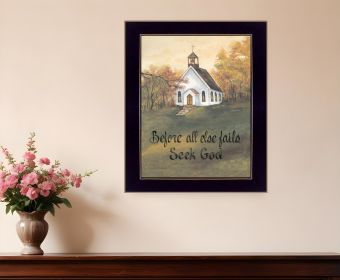 Seek God Black Framed Print Wall Art