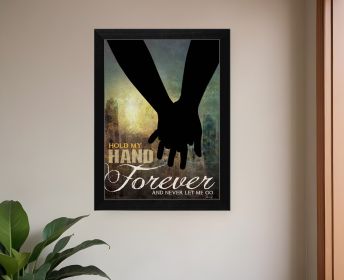 Hold My Hand Forever 1 Black Framed Print Wall Art