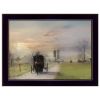 Morning Exercise 1 Black Framed Print Wall Art