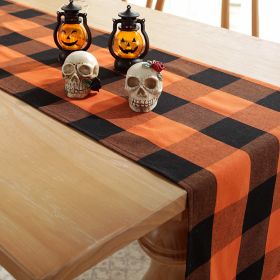 Halloween Tablecloth, Halloween tablecloth rectangular table multi-size (Color: as pic, size: 33x150cm)